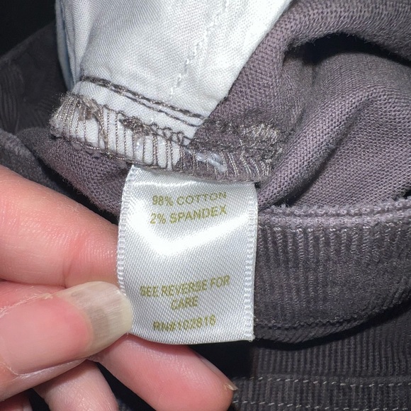 Garnet Hill Gray MidRise Corduroy Pants Size 6 - Picture 8 of 9